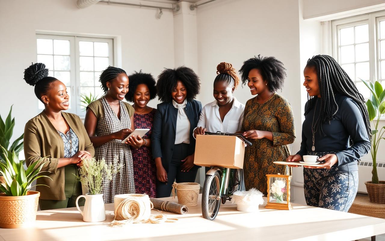 Diverse African professionals collaborating